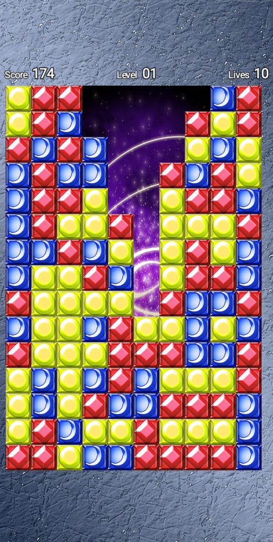 Block Breaker gameplay on Easy